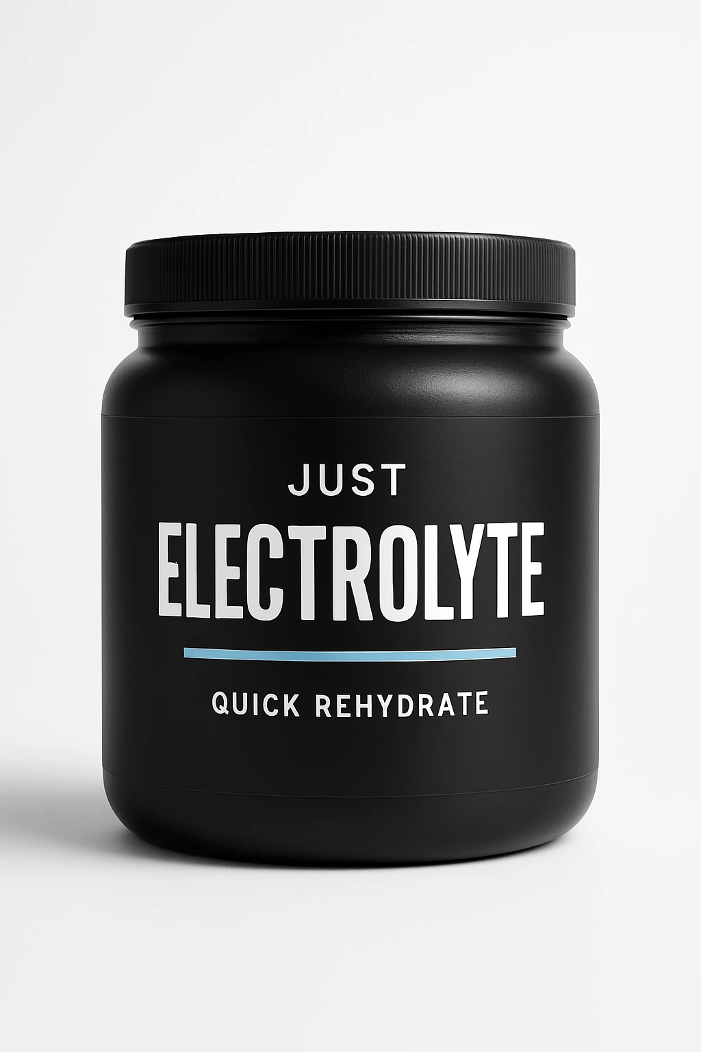 Just Electrolyte Quick Rehydrate matte-black tub